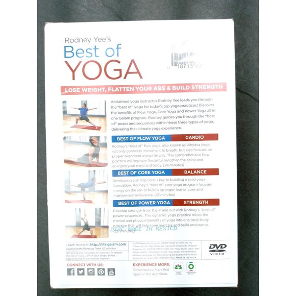 Rodney Yee's Best Of Yoga DVD New GAIAM 3 Practices Balance Flow Core Cardio - Picture 2 of 3